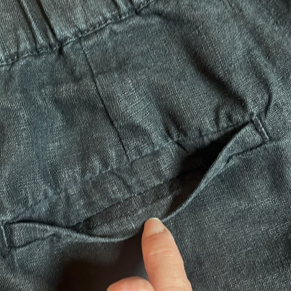 J. Jill Black Patch Pocket Linen Shorts, size 2X - Picture 9 of 9